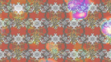 Raster Çiçek İllüstrasyonu güzel tekstil. Etnik çiçeklerle renklendirilmiş zarif eskiz deseni.