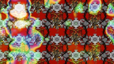 Düz Çiçek Elementleri Tasarımı. Renkli Bahar Teması eskiz kalıbı. Raster illüstrasyonu. Çiçek deseni. Chichi kumaş deseni çiz.