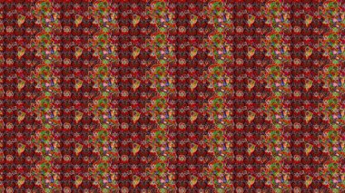 Küçük çiçekte güzel bir desen. Küçük renkli çiçekler. Moda baskıları için zarif bir şablon. Çiçekli bahar çiçekleri. Motley illüstrasyonu. Çizim.