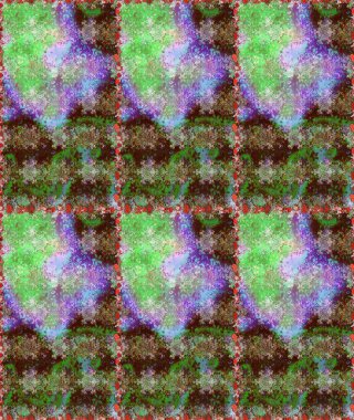 Düz Çiçek Elementleri Tasarım Raster illüstrasyonu. Yeşil renkte çiçekler. Renkli Bahar Temalı, pürüzsüz bir arka plan. Çiçekli, suluboya desenli kusursuz çiçek deseni.