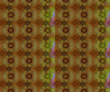 Soyut etnik raster çizim kalıbı. Kabile sanatı boho baskısı, klasik çiçek arkaplanı. Arkaplan dokusu, duvar kağıdı, kahverengi renkli çiçek teması.