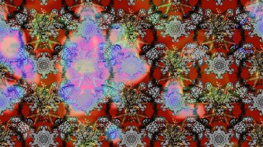 Raster illüstrasyonu. Küçük çiçekli yay deseni çiz. Suluboya tarzında gri ve kahverengi renkler üzerine.