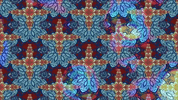 Eskiz klasiği. Renkli Bahar Teması eskiz kalıbı. Düz Çiçek Elementleri Tasarımı. Raster Şirin kumaş deseni.