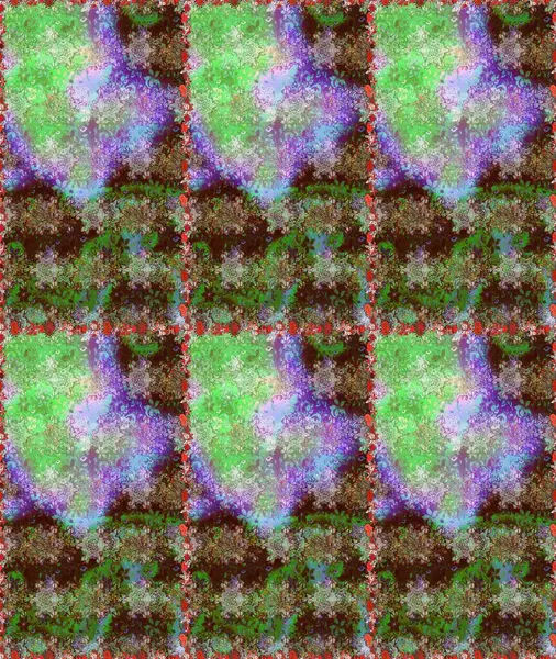 Düz Çiçek Elementleri Tasarım Raster illüstrasyonu. Yeşil renkte çiçekler. Renkli Bahar Temalı, pürüzsüz bir arka plan. Çiçekli, suluboya desenli kusursuz çiçek deseni.