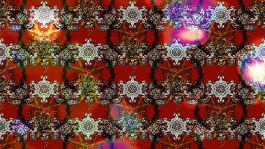 Raster Illustrasyon 'daki Çiçek Deseni' nin son moda çizimi. Kahverengi ve kırmızı renkte çiçekler. Renkli Yaz Temalı eskiz kalıbı. Düz Çiçek Elementleri Tasarımı.