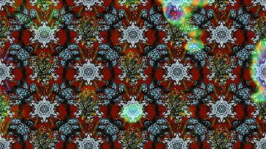 Çiçek deseni. Gri ve kırmızı renkte çiçekler. Gri ve kırmızı renkte çiçek çizimi. Şatafatlı bahar bahçesi dokusu. Raster illüstrasyonu.