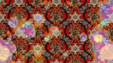 Kahverengi ve bej renkli çiçeklerle çizilmiş çiçek deseni. Suluboya tarzında kahverengi ve bej renkte çiçekler.