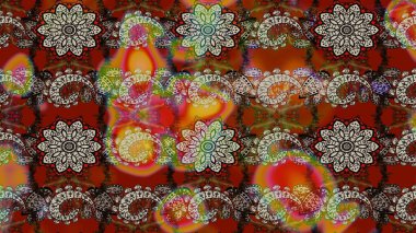 Raster illüstrasyonu. Raster illüstrasyonu. Eskiz tarzı kahverengi ve kırmızı renkler. El yapımı çiçek ve bitki koleksiyonu. Şirin karalamalı çiçek deseni çiz..