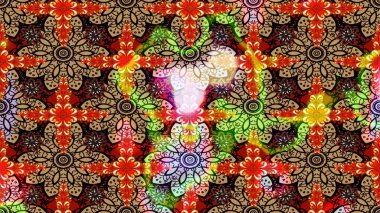 Düz Çiçek Elementleri Tasarımı. Bej ve kırmızı renkte çiçekler. Güzel çiçek deseni. Renkli Bahar Teması çizim şablonu.