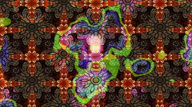 Raster Hip kumaş deseni. Eskiz Vintage Çiçek Deseni.