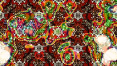 Raster suluboya çiçek deseni, narin çiçekler, kahverengi ve kırmızı çiçekler, tebrik kartı şablonu. Güzel kumaş deseni.