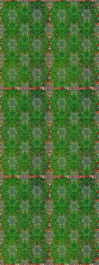 Yeşil ve kahverengi renkli çiçekler. Renkli Yaz Temalı Kusursuz Arkaplan. Sevimli çiçek raster deseni. Düz Çiçek Elementleri Tasarımı.