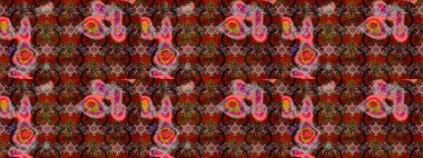 Modern stil dokusu. Çiçek desenli raster, kahverengi ve kırmızı çizgi grafik deseni soyut raster arkaplan.