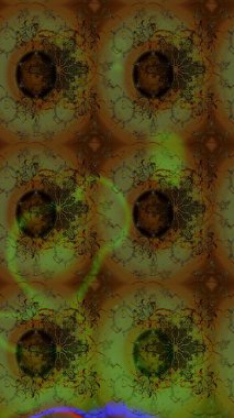 Çiçekli eskiz deseni. Suluboya çizimi. El çizimi. Kahverengi ve yeşil renkte çiçekler.