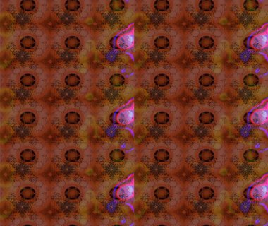 Çiçek ve yapraklı çiçek deseni. Küçük çiçekli şirin bir desen. Raster illüstrasyonu.