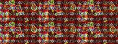 Raster Hip kumaş deseni. Eskiz Vintage Çiçek Deseni.