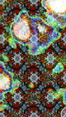 Yumuşak, bahar çiçekli arka plan. Yeşil ve mavi renkte çiçekler. Raster çiçek desenli ve çiçekli..