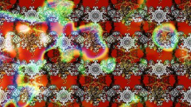 Küçük çiçekteki sevimli çiçek deseni. Raster deseni. Raster illüstrasyonu. Nazikçe, yaz çiçekleri renkler üzerinde.