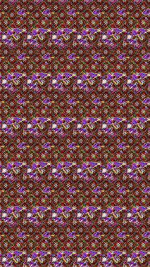 Raster illüstrasyonu. Klasik çiçek tasarımı elementleri. Gri, kırmızı ve kahverengi kıvırcık çiçekler Gri, kırmızı ve kahverengi renkler.