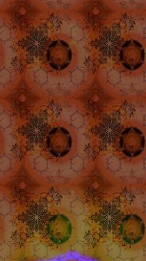 Kıvırcık çiçekler renkte şekillenir. Klasik çiçek tasarımı elementleri. Raster illüstrasyonu.