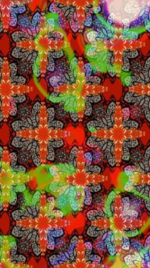 Küçük çiçekteki sevimli çiçek deseni. Raster deseni. Nazikçe, renkli yaz çiçekleri. Raster illüstrasyonu.