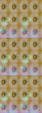 Tarafsız ve bej renkli çiçekler. Raster illüstrasyonu. Çiçek desenli çizim. Raster illüstrasyonu. Asya tekstil tarzında.