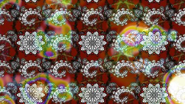 Millefleur 'lar. Tekstil, kumaş, kapaklar, duvar kağıtları, baskı, naylon, koleksiyon defteri, örgü, dekupaj için güzel bir eskiz. Küçük kahverengi ve gri renkte güzel bir besin torbası deseni, çiçekler..