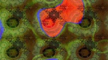 Raster illüstrasyonu. Renkli Bahar Teması eskiz kalıbı. Karalama çiçeği. Düz Çiçek Elementleri Tasarımı. Güzel kumaş deseni. Zentangle soyut çiçekleri.