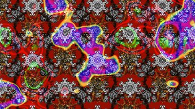 Güzel kumaş deseni. Raster suluboya deseni, narin çiçekler, kırmızı ve gri çiçekler, tebrik kartı şablonu..