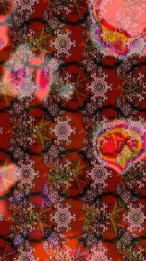 Raster illüstrasyonu. Karalama çiçeği. Renkli Bahar Teması eskiz kalıbı. Düz Çiçek Elementleri Tasarımı. Güzel kumaş deseni. Zentangle soyut çiçekleri.