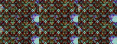 Taslak dekoratif arka plan, çiçek mandala. Raster illüstrasyonu. Çiçek. Kahverengi, mavi ve yeşil renklerde.