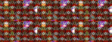 Çiçeksel kahverengi, kırmızı ve gri çizim deseni. Klasik taslak çizimi. Raster çiçek izi..