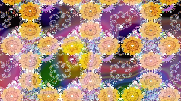 Botanik çizim kalıbı. Raster deseni. Organik elementler. Suluboya etkisi.