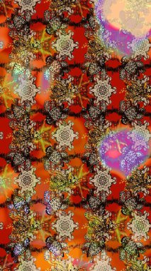 Klasik çiçek desenli. Yumuşak fayans. Paketleme, tekstil, duvar kâğıdı için çiçek eskizi. Raster 'ın taze dokusu. Yumuşak pamuk tasarımı.