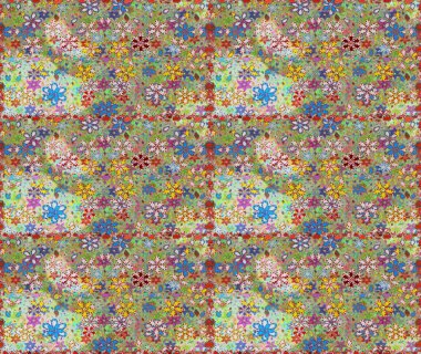 Düz Çiçek Elementleri Tasarımı. Güzel, pürüzsüz bir desen. Güzel kumaş deseni. Raster çiçekli arka plan. Yazdır. Renkli Yaz Temalı Kusursuz Arkaplan.