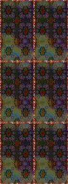 Düz Çiçek Elementleri Tasarımı. Çiçek deseni. Renkli Bahar Temalı Kusursuz Arkaplan. Raster illüstrasyonu. Kusursuz Chichi kumaş deseni..