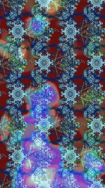 Küçük renkli çiçekler. Mavi ve tarafsız çiçekli bahar çiçekleri. Küçük çiçekte güzel bir desen. Motley illüstrasyonu. Moda baskıları için zarif bir şablon.