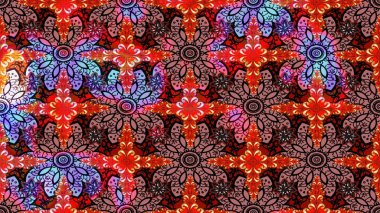 Sketch Colour Spring Theme eskiz kalıbı. Sevimli çiçek raster deseni. Düz Çiçek Elementleri Tasarımı. Renkli çiçekler.