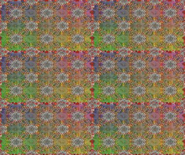 Düz Çiçek Elementleri Tasarımı. Raster Illustrasyon 'da moda olmayan çiçek deseni. Güzel kumaş deseni. Renkli Yaz Temalı Kusursuz Arkaplan.