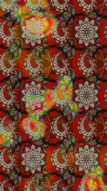 Tekstil için figür. Poster ya da kapak için arka plan. Yapraklı çizim şekli. Şirin, zarif çiçekler Raster illüstrasyonu. Davetiye ve kartpostal tasarımı için dekoratif çiçek unsurları.