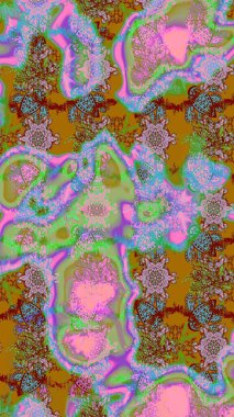 Çiçek desenli eskiz, yaz çiçekleri. Renkli Bahar Teması eskiz kalıbı. Düz Çiçek Elementleri Tasarımı. Yeşil, pembe ve nötr renkte çiçekler.