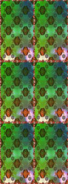 Çiçekli karalama şeklinde Raster çiçek deseni. Nazikçe, güzel çiçek arkaplanı. Yeşil ve kahverengi renkte çiçekler.