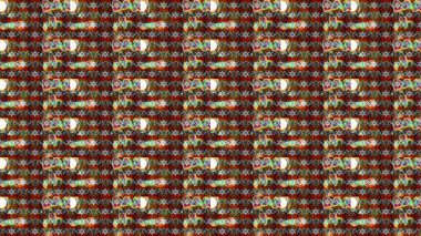 Kahverengi, gri ve kırmızı renkte çiçekler. Raster illüstrasyonunda çiçek deseni çizimi.