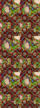 Renkli Bahar Teması eskiz kalıbı. Çiçek deseni. Raster güzel kumaş deseni çiziyor. Düz Çiçek Elementleri Tasarımı.