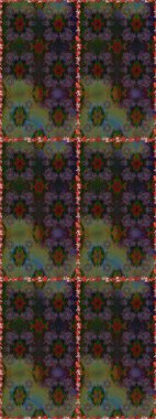 Düz Çiçek Elementleri Tasarımı. Çiçek deseni. Renkli Bahar Temalı Kusursuz Arkaplan. Raster illüstrasyonu. Kusursuz Chichi kumaş deseni..