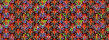 Küçük çiçekteki sevimli çiçek deseni. Güzel karalamalı çiçek desenli çizim. Güzel kumaş deseni. Raster illüstrasyonu.