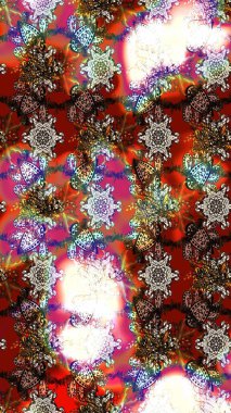 Nazik romantik baskı. Raster güzel bir çiçek deseni çizmiş. Tatil havası. Bahar mevsimi.