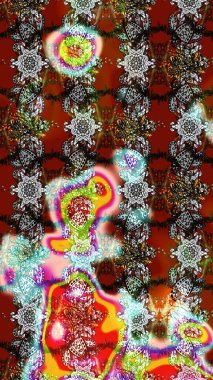 Suluboya çizim kalıbı. Çiçek izi. Suluboya tarzında gri ve kahverengi renkte çiçekler.