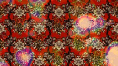 Raster düz çiçek çizim deseni. Hediye ambalaj kağıdı, tebrik kartları, posterler ve pankart tasarımı. Renkli çiçekler.