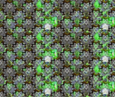 Çiçek arkaplan. Çiçek kolajı. - Gri çiçekler. Raster deseni. Küçük çiçekte güzel bir desen var. Çiçek kompozisyonu. Doğa.